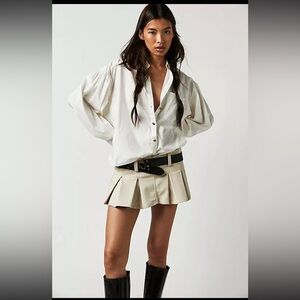 We The Free Happy Hour Solid Poplin Top